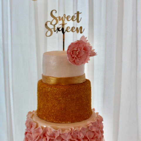 Sweet sixteen cake topper