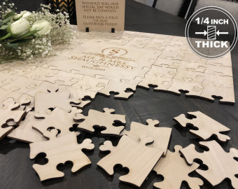 Personalized Wedding Guest Book Puzzle